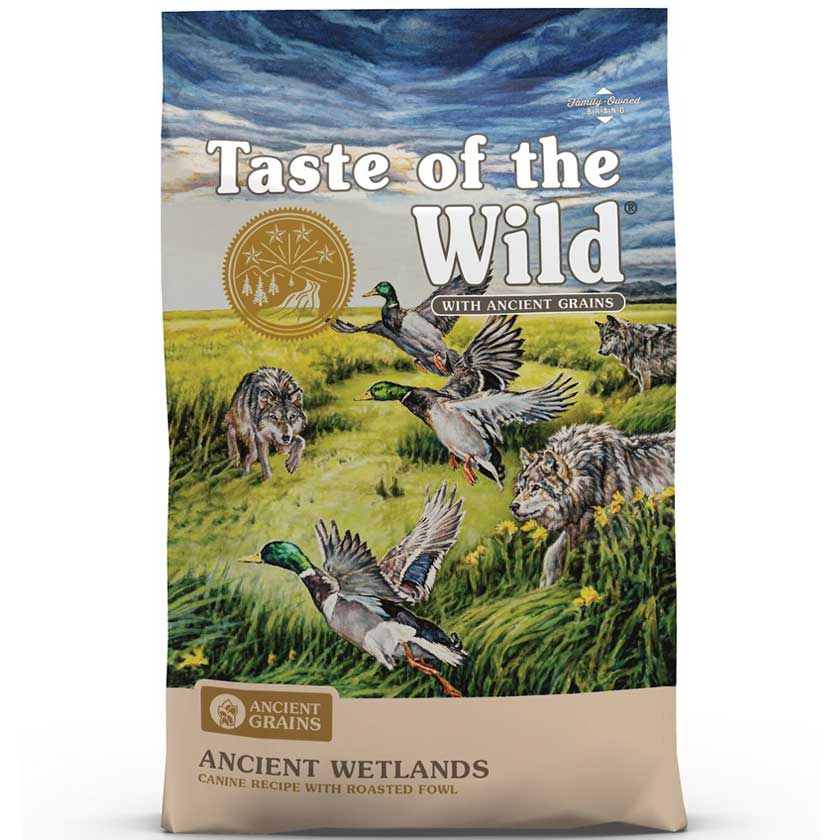 Taste of the Wild Ancient Perro Wetlands Sabor Pato, Codorniz y Pavo Ahumado 12.7 kg